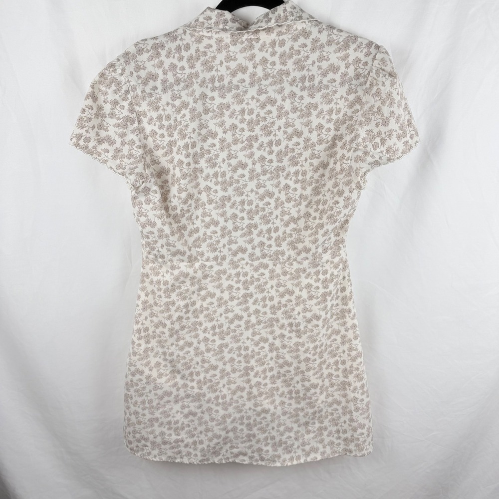 Reset by Jane Button Front Mini Dress Ditsy Floral Y2K Size Large Feminine Short - Picture 10 of 11